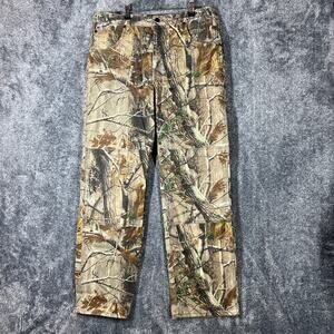 Realtree Camo Pants Mens 34x32 AP 100% Cotton Hunting Outdoors Casual